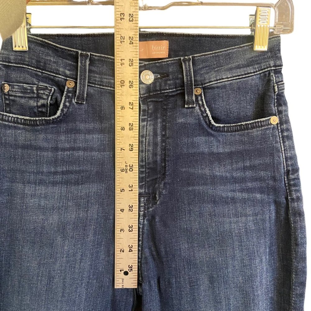 7 For All Mankind Jeans Women's 27 Blue‎ High Rise Flare Leg Ripped Distressed - Picture 7 of 9